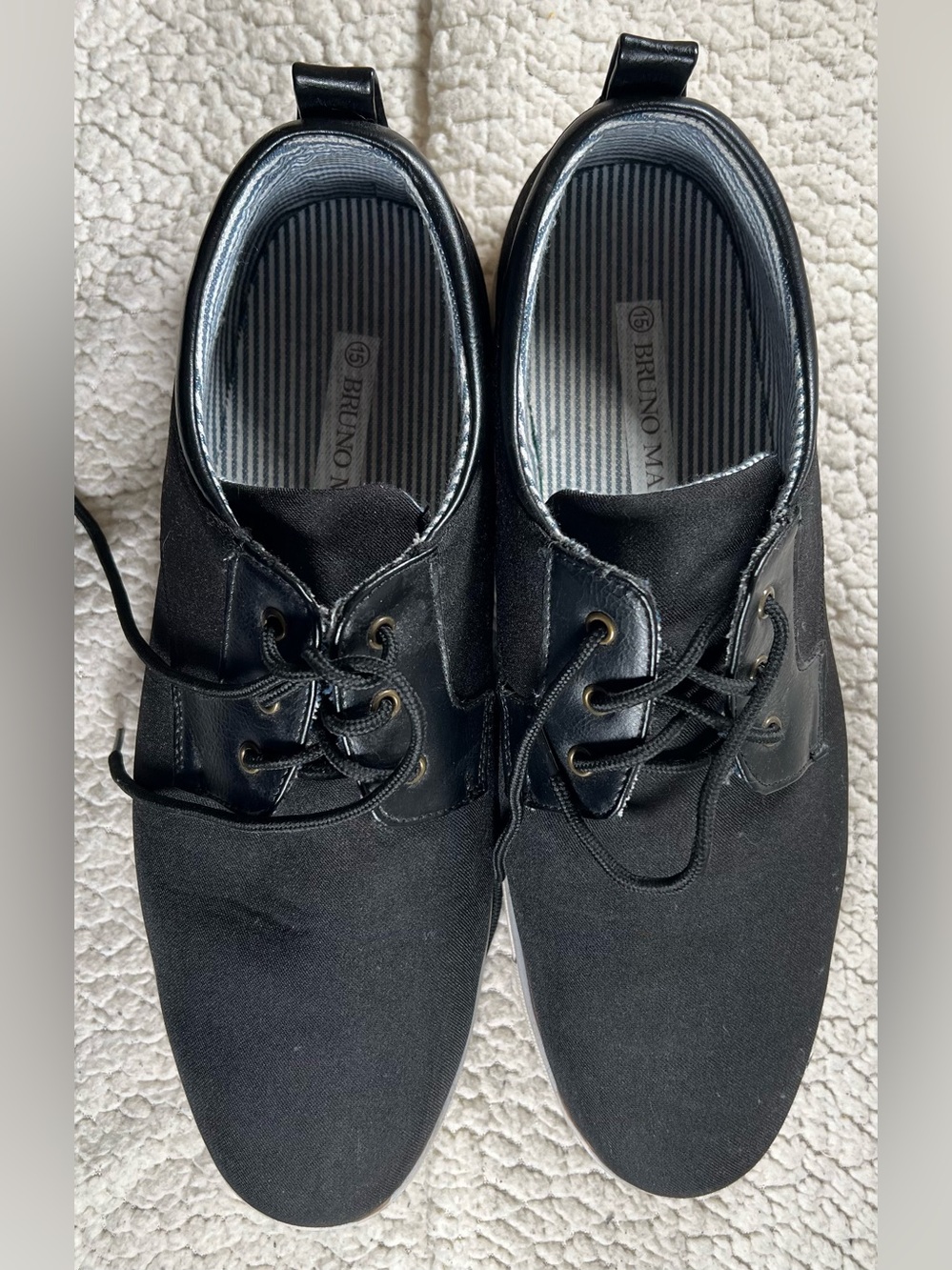 Men's Breathable Fabric Casual Sneakers - Dark Navy Blue - size 15